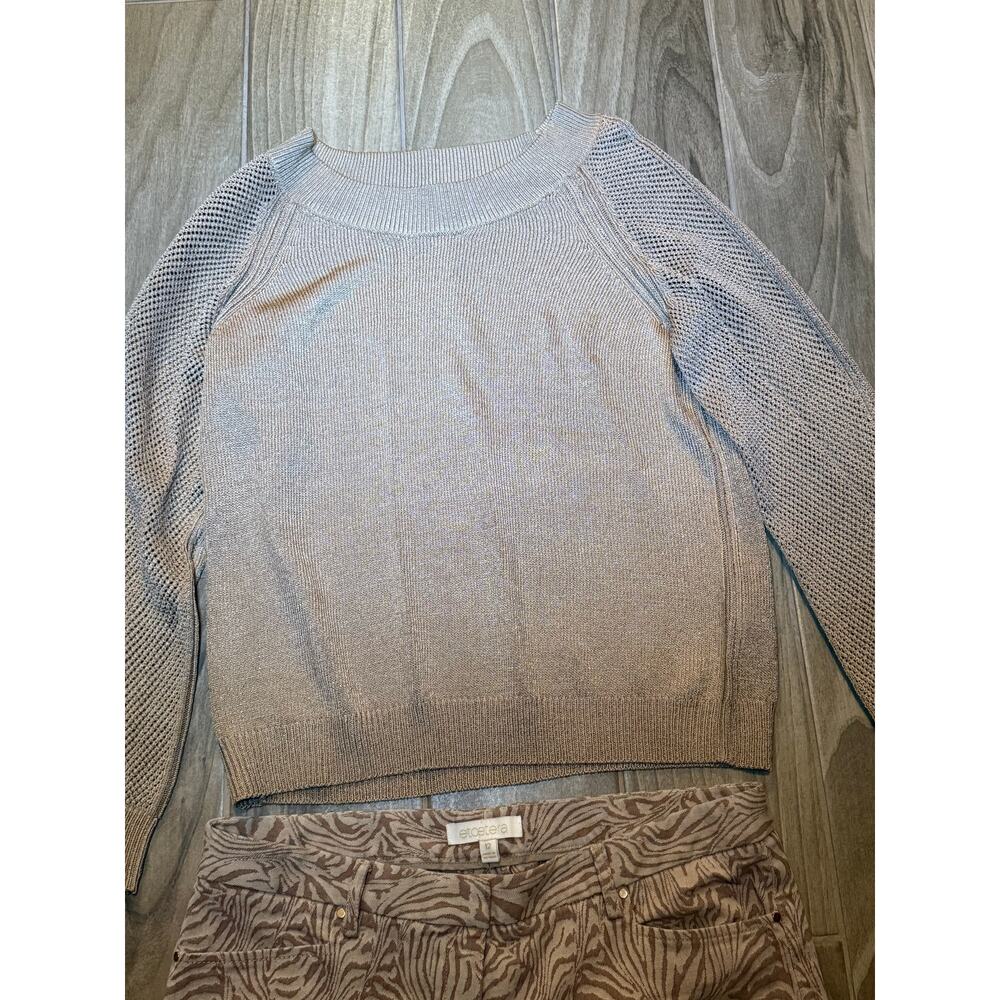 Etcetera mesh Sleeve Sweater - Quiet Luxury Knit
